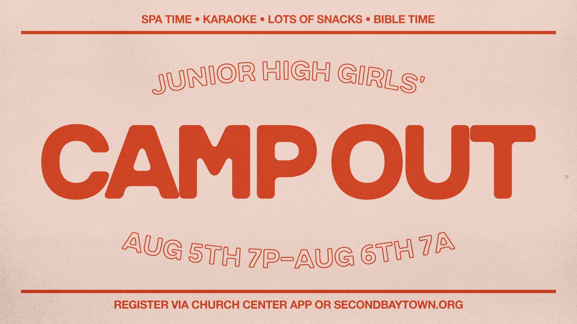 Jr. High Welcome Weekend – Girl’s Camp Out