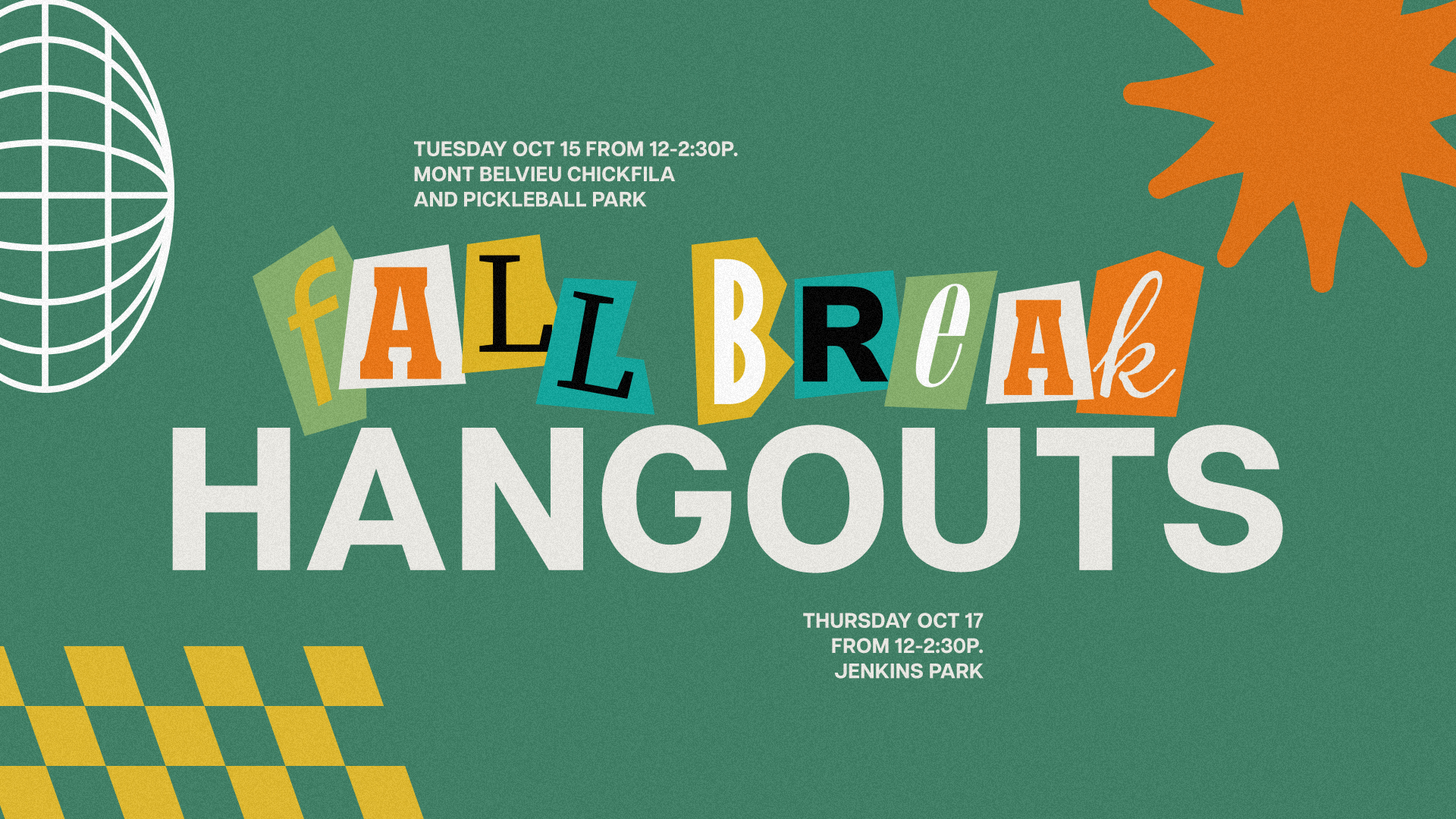 Second Students – Fall Break Hangouts