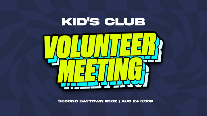 Kid’s Club Leader Meeting