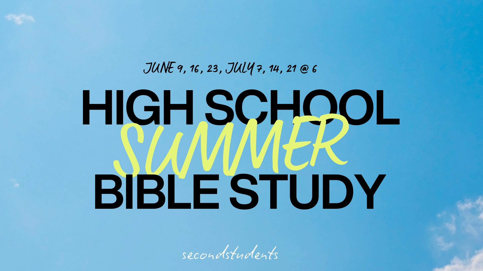 High School Summer Bible Study
