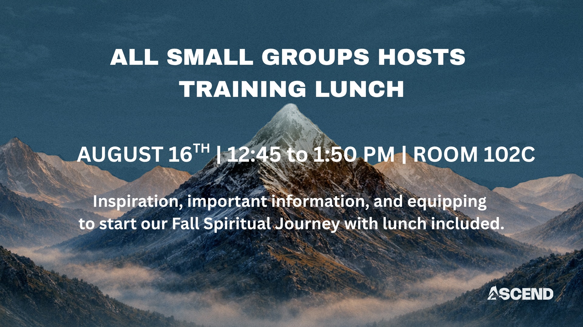 All Small Group Host Training and Lunch